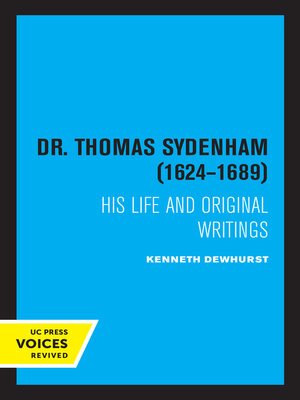 cover image of Dr. Thomas Sydenham (1624-1689)